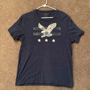 AMERICAN EAGLE OUTFITTERS - ATHLETIC FIT -SHORT SLEEVE - T-SHIRT - NAVY